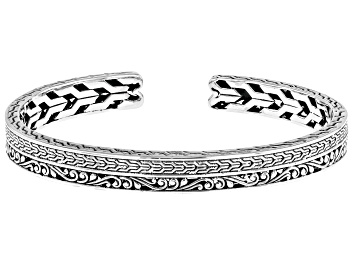Picture of Sterling Silver Hammered & Filigree Cuff Bracelet