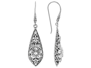 Sterling Silver Floral Earrings
