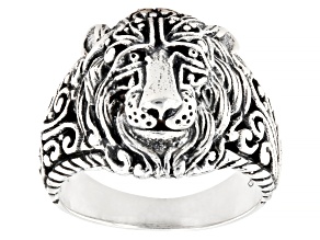 Sterling Silver Lion Ring