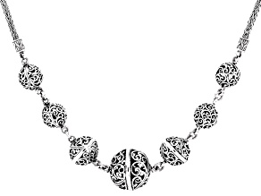 Filigree Sterling Silver Station Necklace