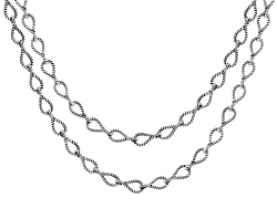 Sterling Silver Twisted Rope Chain Necklace Set - BALKIT003
