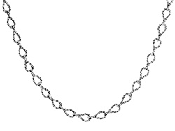 Sterling Silver Twisted Rope Chain Necklace Set - BALKIT003