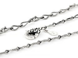 Sterling Silver Twisted Rope Chain Necklace Set - BALKIT003