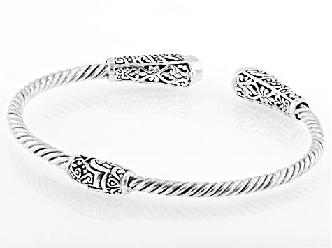 Sterling Silver & 18K Gold Accent Cuff Bracelet - BAM018 | JTV