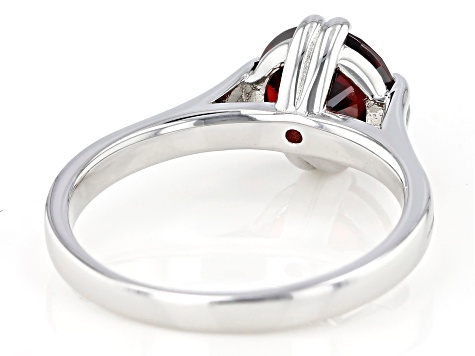 Red Cubic Zirconia Rhodium Over Sterling Silver Ring 3.31ctw