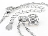 White Cubic Zirconia Rhodium Over Sterling Silver Pendant With Chain 3.45ctw