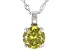 Green Cubic Zirconia Rhodium Over Sterling Silver Pendant With Chain 3.54ctw