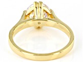 White Cubic Zirconia 18K Yellow Gold Over Sterling Silver Ring 3.45ctw