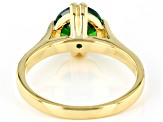 Green Cubic Zirconia 18K Yellow Gold Over Sterling Silver Ring 3.32ctw