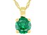 Green Cubic Zirconia 18K Yellow Gold Over Sterling Silver Pendant With Chain 3.32ctw