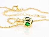 Green Cubic Zirconia 18K Yellow Gold Over Sterling Silver Pendant With Chain 3.32ctw
