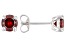 Red Cubic Zirconia Rhodium Over Sterling Silver Earrings 2.90ctw