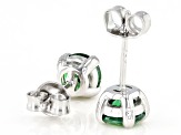 Green Cubic Zirconia Rhodium Over Sterling Silver Earrings 2.70ctw