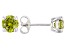 Green Cubic Zirconia Rhodium Over Sterling Silver Earrings 2.89ctw