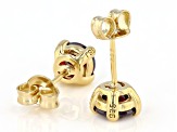 Red Cubic Zirconia 18K Yellow Gold Over Sterling Silver Earrings 2.90ctw