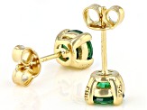 Green Cubic Zirconia 18K Yellow Gold Over Sterling Silver Earrings 2.70ctw