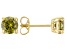 Green Cubic Zirconia 18K Yellow Gold Over Sterling Silver Earrings 2.89ctw