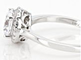 White Cubic Zirconia Rhodium Over Sterling Silver Ring 2.56ctw