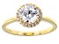 White Cubic Zirconia 18k Yellow Gold Over Sterling Silver Ring 2.56ctw