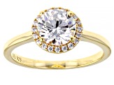 White Cubic Zirconia 18k Yellow Gold Over Sterling Silver Ring 2.56ctw