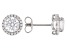 White Cubic Zirconia Rhodium Over Sterling Silver Earrings 2.80ctw