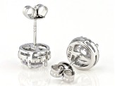 White Cubic Zirconia Rhodium Over Sterling Silver Earrings 2.80ctw