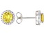 Yellow And White Cubic Zirconia Rhodium Over Sterling Silver Earrings 2.80ctw