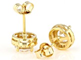White Cubic Zirconia 18k Yellow Gold Over Sterling Silver Earrings 2.80ctw