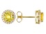 Yellow And White Cubic Zirconia 18k Yellow Gold Over Sterling Silver Earrings 2.80ctw