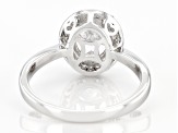 White Diamond Simulant Rhodium Over Sterling Silver Ring 3.63ctw
