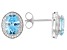 Light Blue And White Cubic Zirconia Rhodium Over Sterling Silver Earrings 4.51ctw