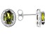 Green And White Cubic Zirconia Rhodium Over Sterling Silver Earrings 4.39ctw