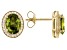 Green And White Cubic Zirconia 18k Yellow Gold Over Sterling Silver Earrings 4.39ctw