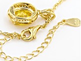 Yellow And White Cubic Zirconia 18k Yellow Gold Over Sterling Silver Pendant With Chain 3.26ctw