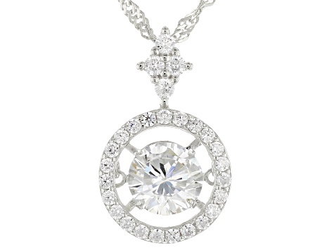 Sterling Silver with Multi Cubic Zirconia Pendant Necklace - A New Day™  Silver