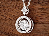 White Cubic Zirconia Rhodium Over Sterling Silver Pendant With Chain 2.15ctw