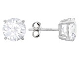 White Cubic Zirconia Rhodium Over Sterling Silver Earrings Set 9.98ctw