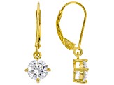 White Cubic Zirconia 18K Yellow Gold Over Sterling Silver Earrings Set 9.78ctw