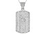 white cubic zirconia rhodium over sterling silver pendant with chain 7.85ctw