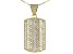 White Cubic Zirconia 18K Yellow Gold Over Silver Pendant With Chain 7.85ctw