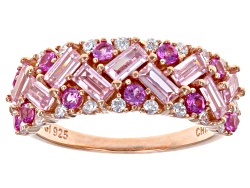 Morganite Color Quartz Doublet Sterling Silver Ring 5.10ct