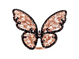 Mocha And Champagne Cubic Zirconia 18K Rose Gold Over Sterling Silver Butterfly Ring 4.42ctw