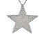 White Cubic Zirconia Rhodium Over Sterling Silver Star Pendant With Chain 5.15ctw