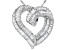 White Cubic Zirconia Rhodium Over Sterling Silver Heart Pendant With Chain 5.48ctw
