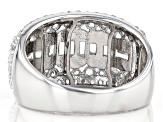 White Cubic Zirconia Rhodium Over Sterling Silver Ring 3.07ctw
