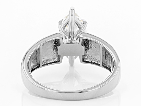 White Cubic Zirconia Rhodium Over Sterling Silver Ring 2.45ctw