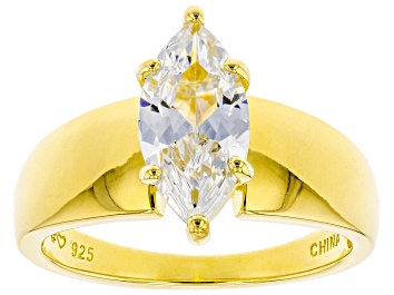 Picture of White Cubic Zirconia 18K Yellow Gold Over Sterling Silver Ring 2.45ctw