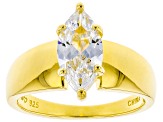 White Cubic Zirconia 18K Yellow Gold Over Sterling Silver Ring 2.45ctw