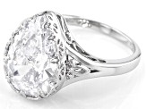 White Cubic Zirconia Rhodium Over Sterling Silver Ring 8.28ctw (5.41ctw DEW)