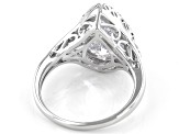 White Cubic Zirconia Rhodium Over Sterling Silver Ring 8.28ctw (5.41ctw DEW)